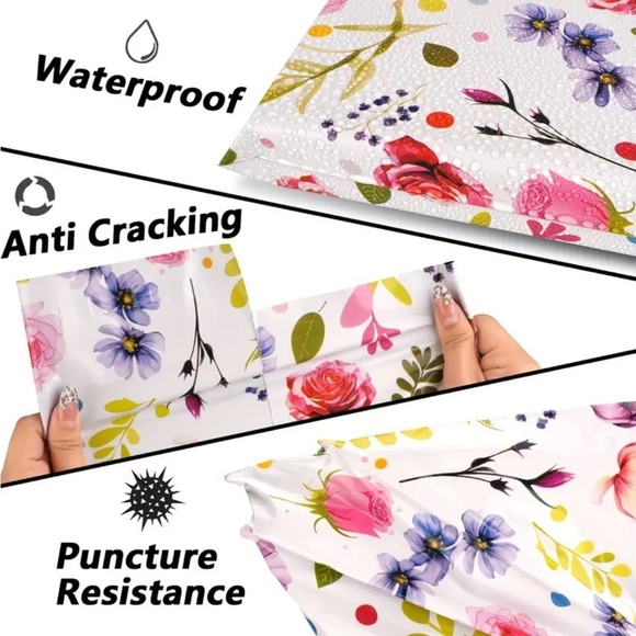 25 Poly Mailers Floral Pattern - Picture 4 of 9